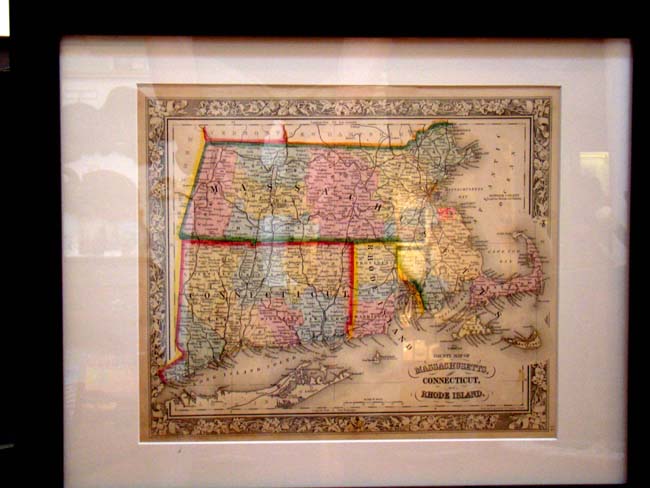 Augustus Mitchell's Civil War era Map of Mass, Connecticut and Rhode Island published in 1862 — image 2